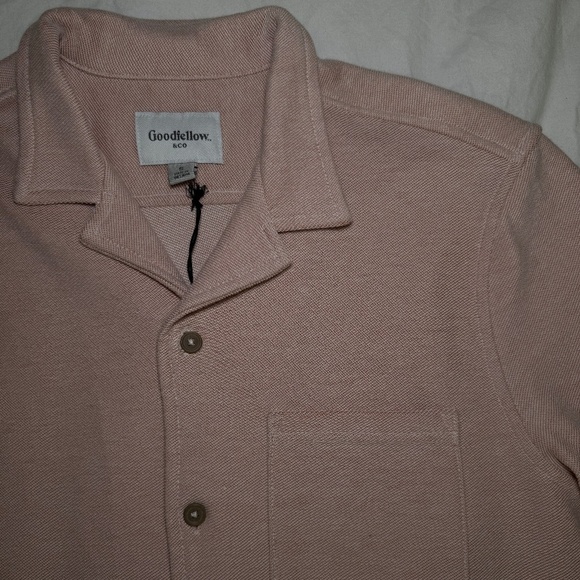 NWT Goodfellow Men's Short Sleeve Knit Button-Down Shirt - Size Small - Picture 4 of 10